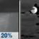 Monday Night: Slight Chance Rain Showers then Mostly Cloudy